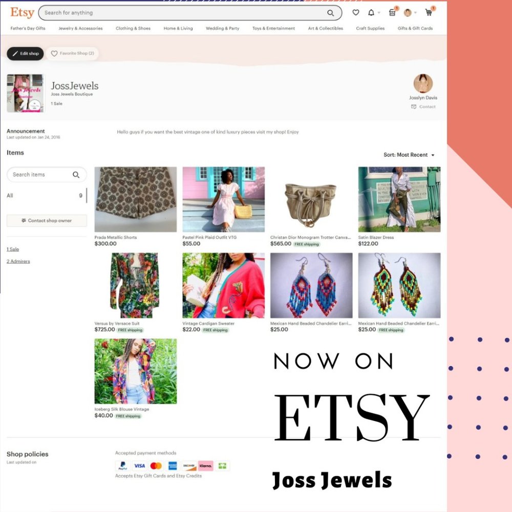 Joss Jewels now on Etsy!